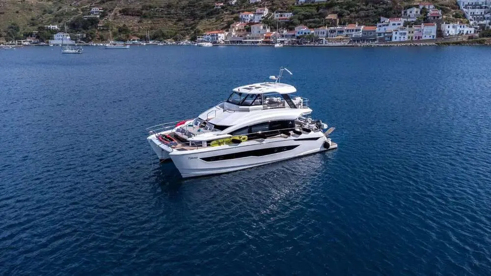 TiaAmo | Aquila 54 | 4-Cabin Luxury Power Catamaran | Athens Charter | Booktheboat 