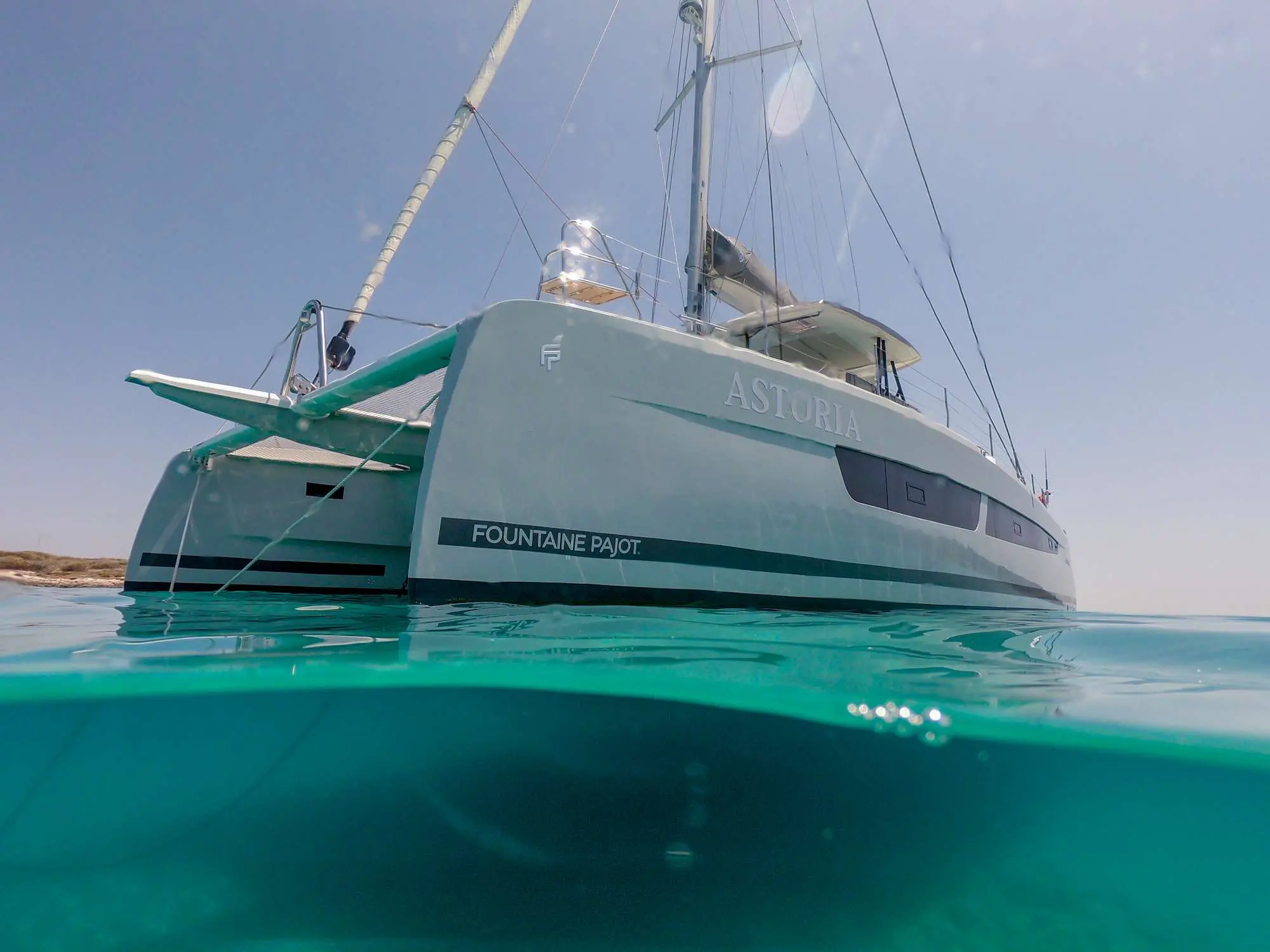 High Five | Sanya 57 | 5-Cabin Luxury Catamaran | Athens Charter | Booktheboat 